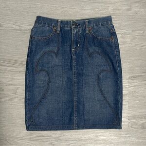 Guess Dark Blue Denim Pencil Skirt